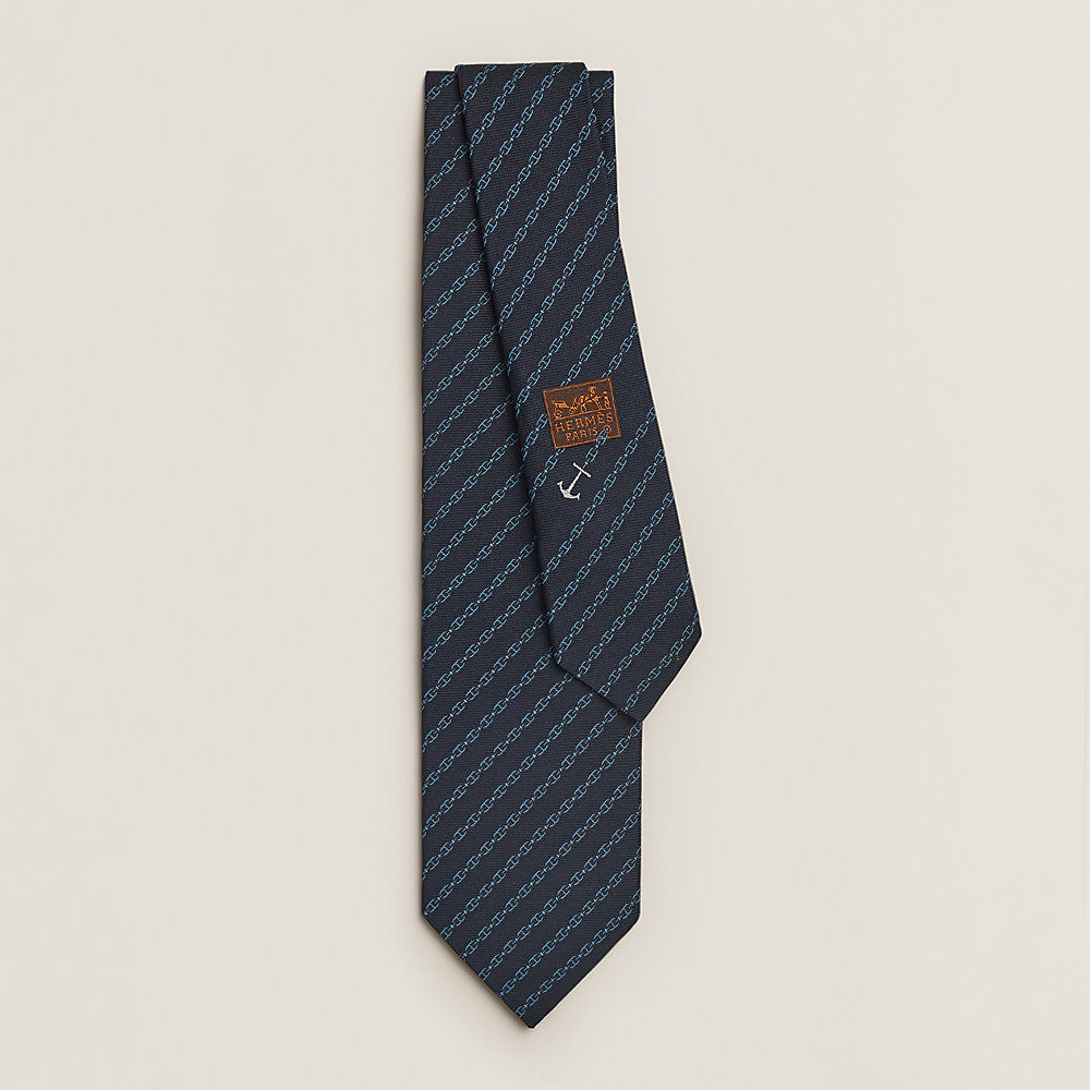 Jetez l'Ancre tie - Blue | Hermès Canada